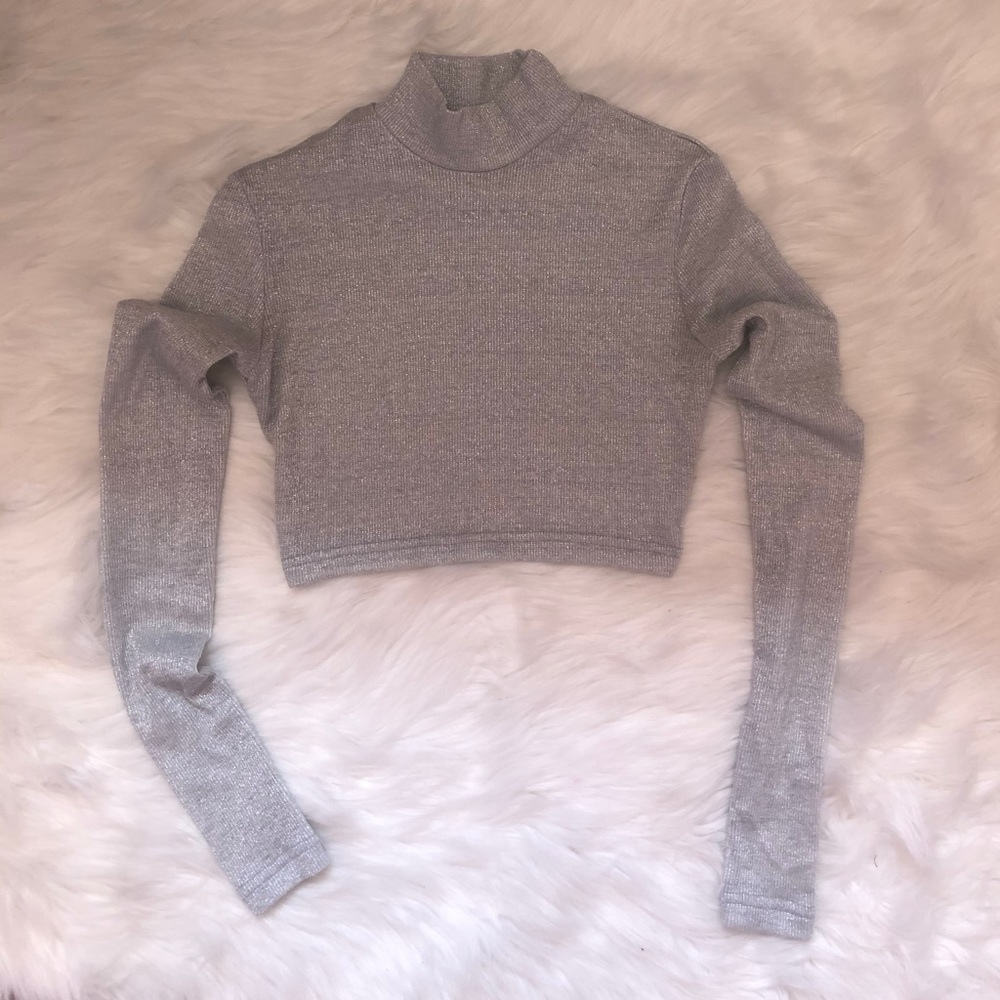 Mistress Rocks cropped top silver size XS